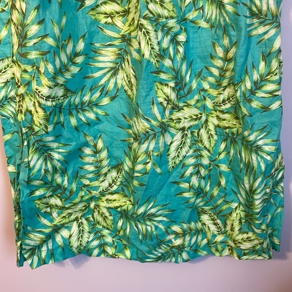 C&C California Tropical Foliage Linen Maxi Skirt Side Slits size L - Picture 12 of 15